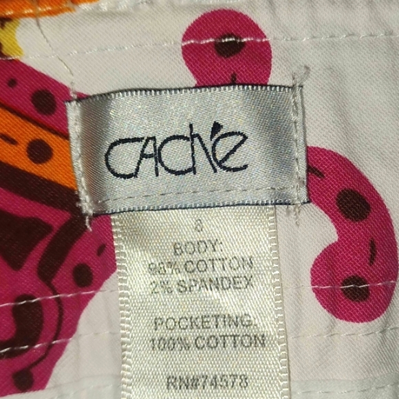 Cachè White Paisley Straight Pants - Picture 5 of 5